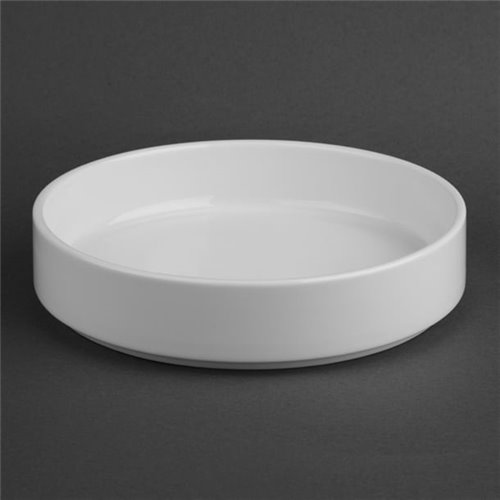 Olympia Whiteware Flat Walled Bowl - 215mm 8 1/2" (Box of 4)