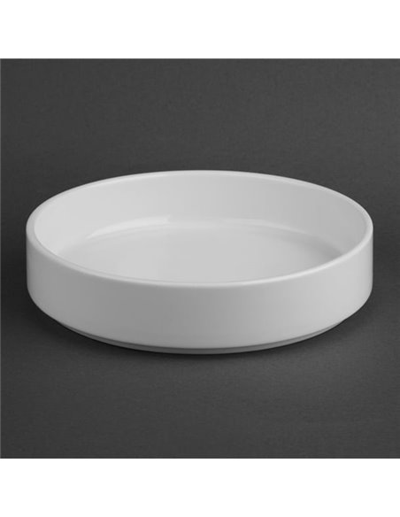 Olympia Whiteware Flat Walled Bowl - 215mm 8 1/2" (Box of 4)