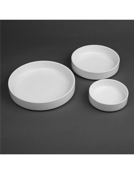 Olympia Whiteware Flat Walled Bowl - 215mm 8 1/2" (Box of 4)
