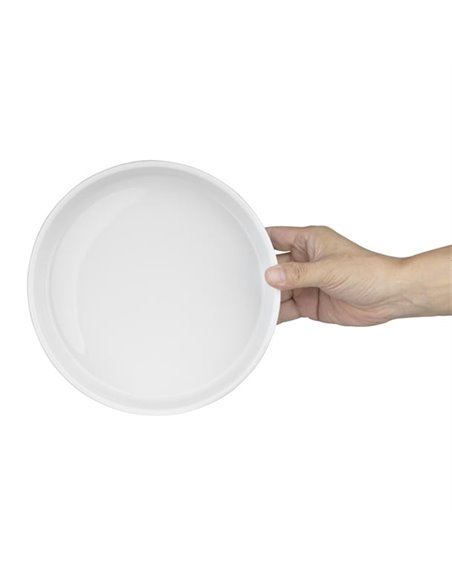 Olympia Whiteware Flat Walled Bowl - 215mm 8 1/2" (Box of 4)