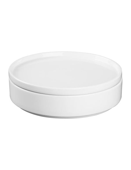 Olympia Whiteware Flat Walled Bowl - 215mm 8 1/2" (Box of 4)