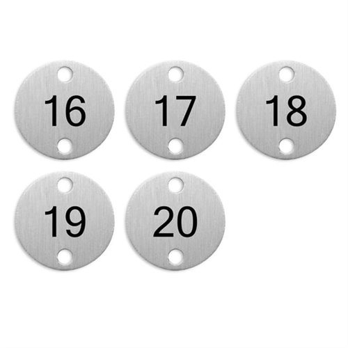 Olympia Table Numbers Silver (16-20)