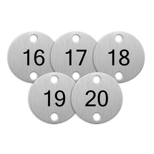 Olympia Table Numbers Silver (16-20)