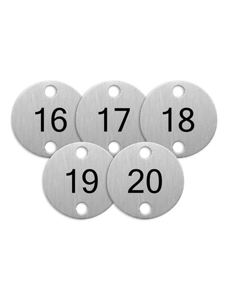 Olympia Table Numbers Silver (16-20)