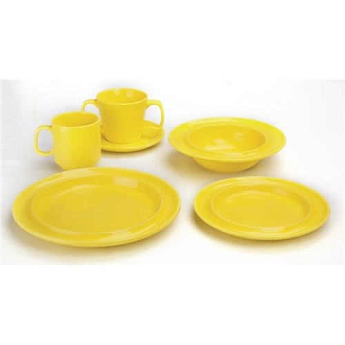 Olympia Heritage Double Handle Mugs Yellow 300ml (Pack of 6)