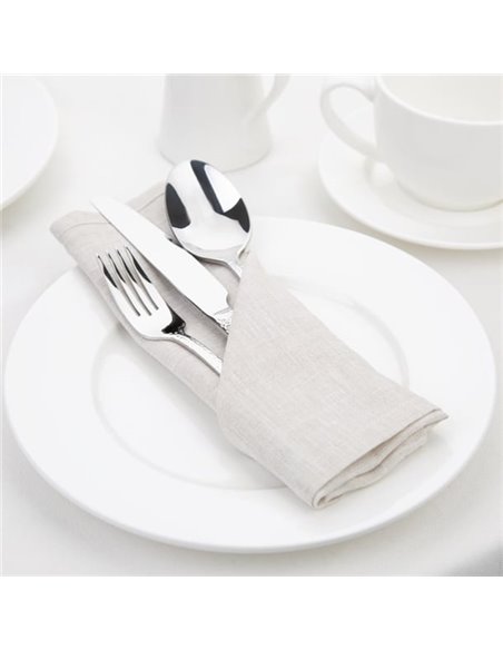 Olympia Linen Table Napkin Sand 400x400mm (Pack of 12)