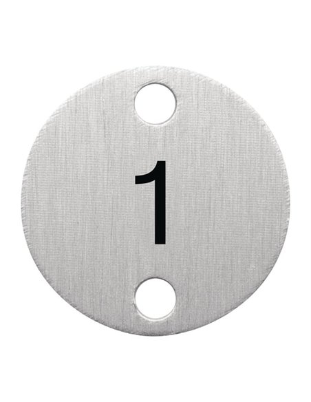 Olympia Table Numbers Silver (1-5)