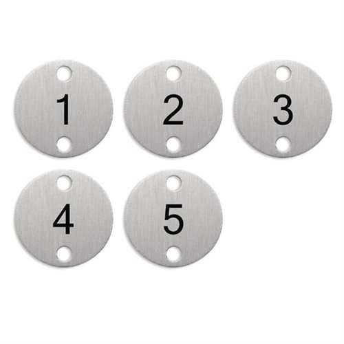 Olympia Table Numbers Silver (1-5)