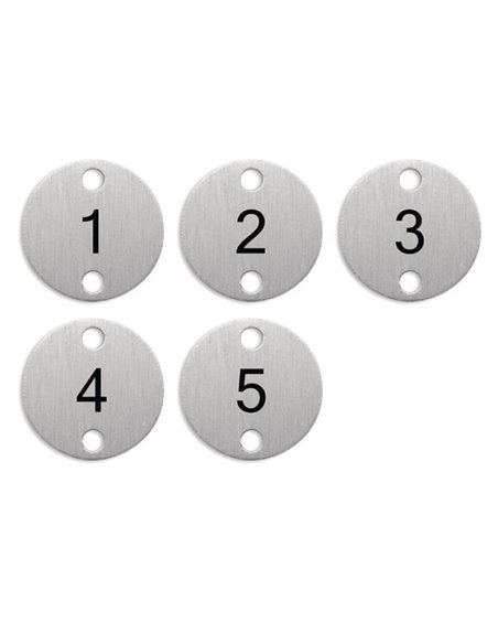 Olympia Table Numbers Silver (1-5)