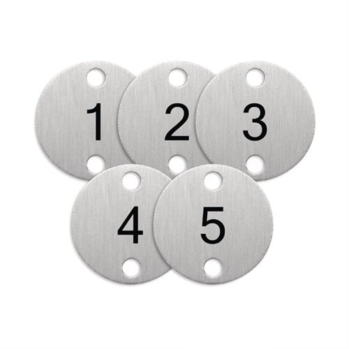 Olympia Table Numbers Silver (1-5)