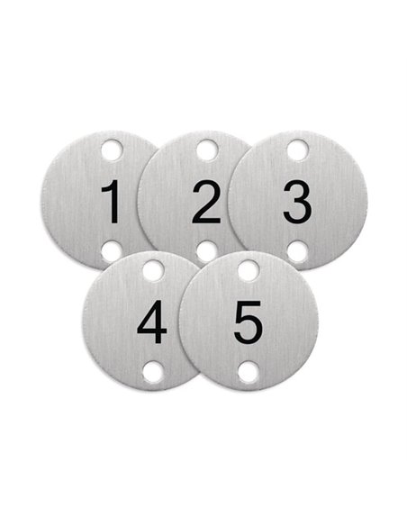 Olympia Table Numbers Silver (1-5)
