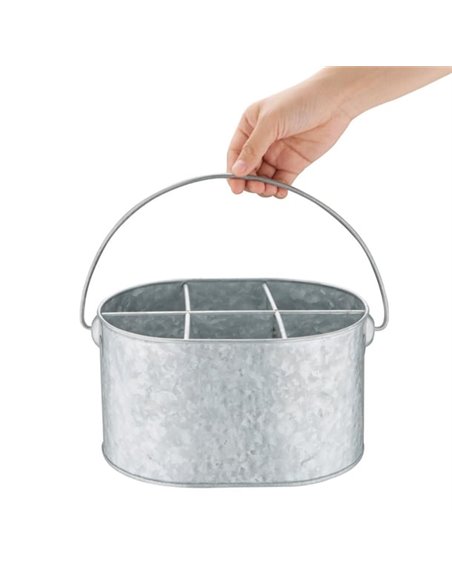 Olympia Galvanised Steel Table Tidy