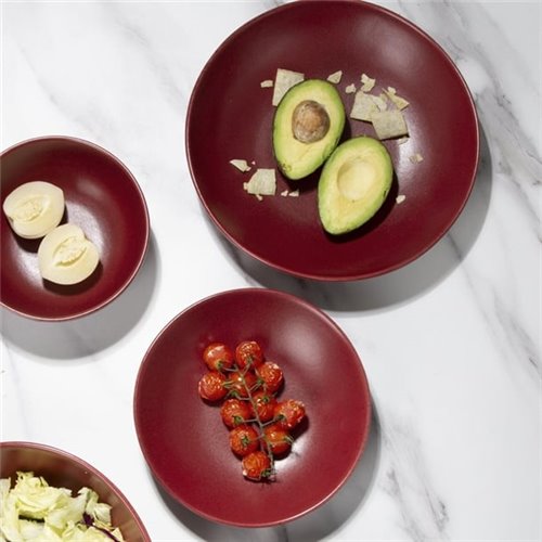 Olympia Build A Bowl Red Flat Bowl - 195x45mm (Box 6)