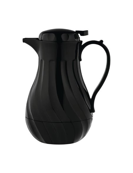 Olympia Insulated Swirl Jug Black 2Ltr