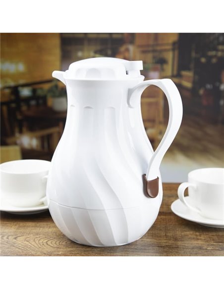 Olympia Insulated Swirl Jug White 2Ltr