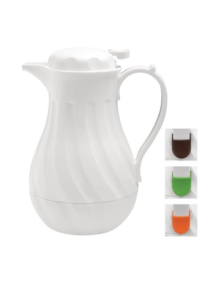 Olympia Insulated Swirl Jug White 2Ltr