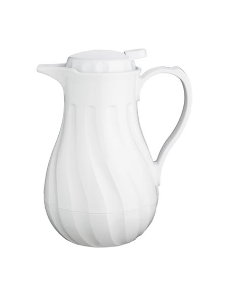 Olympia Insulated Swirl Jug White 1.2Ltr