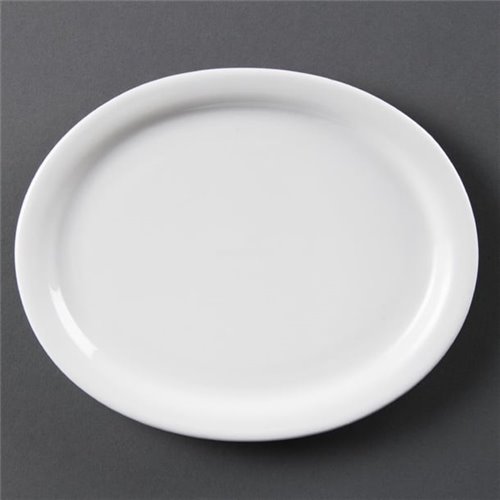 Olympia Whiteware Oval Platters 202mm (Pack of 6)