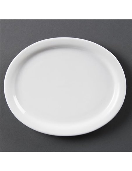 Olympia Whiteware Oval Platters 202mm (Pack of 6)