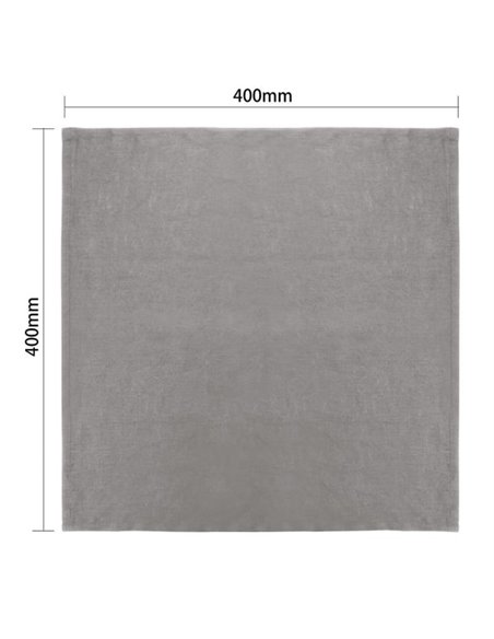 Olympia Linen Table Napkin Grey 400x400mm (Pack of 12)