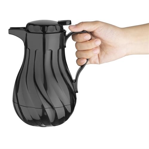 Olympia Insulated Swirl Jug Black 0.5Ltr