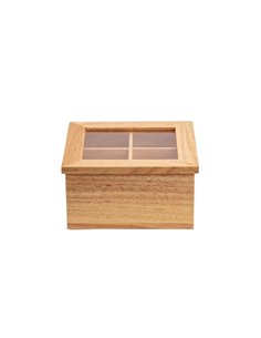 Olympia Mini Hevea Wood Tea Box 2