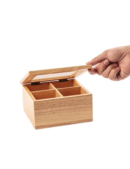 Olympia Mini Hevea Wood Tea Box