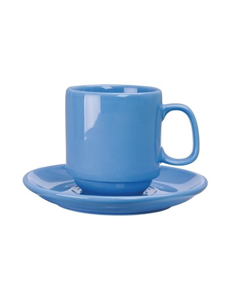 Olympia Heritage Double Well Saucer Blue 163mm (Pack of 6)