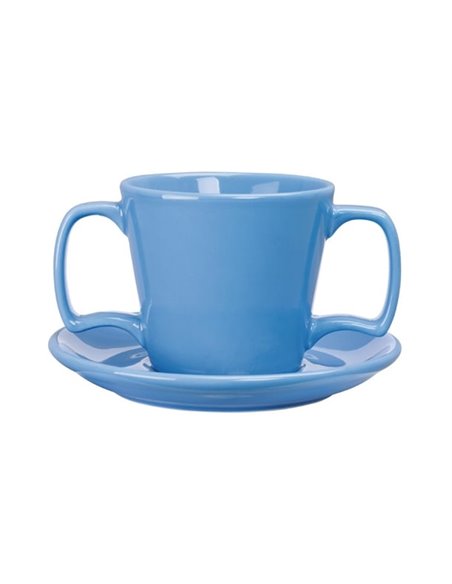 Olympia Heritage Double Well Saucer Blue 163mm (Pack of 6)