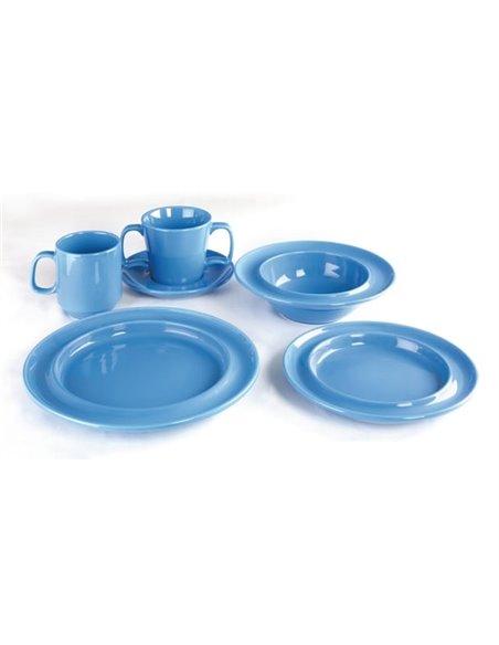 Olympia Heritage Double Well Saucer Blue 163mm (Pack of 6)