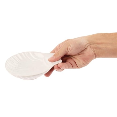 Olympia Whiteware Scallop Shell Dishes 130mm (Pack of 6)