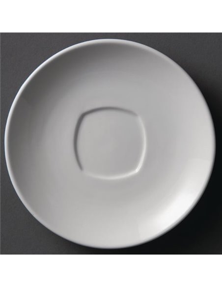Olympia Whiteware Rounded Square Saucers 150mm (Pack of 12)