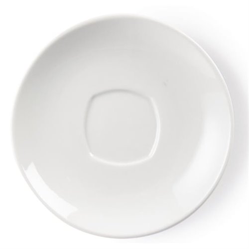 Olympia Whiteware Rounded Square Saucers 150mm (Pack of 12)