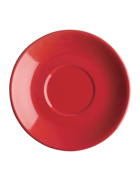 Olympia Cafe Red Saucer (Fits FF990) - 135mm 5 3/10" (Box 12)