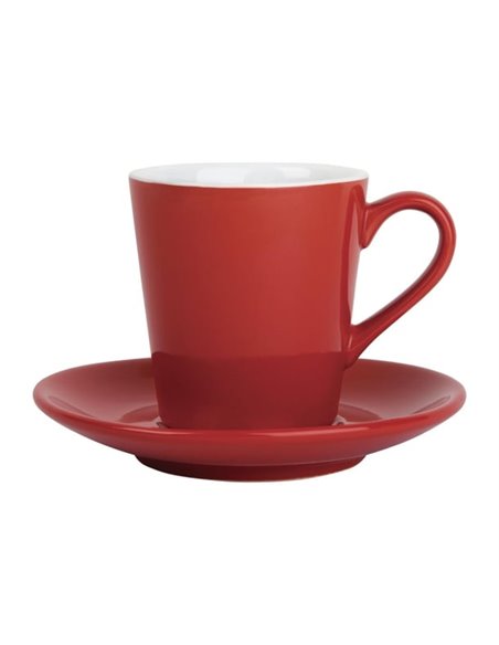 Olympia Cafe Red Saucer (Fits FF990) - 135mm 5 3/10" (Box 12)