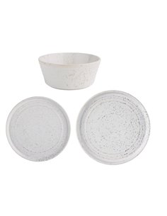 Olympia Cavolo Serve Like A Pro 18-Piece White Speckle Dinner Set