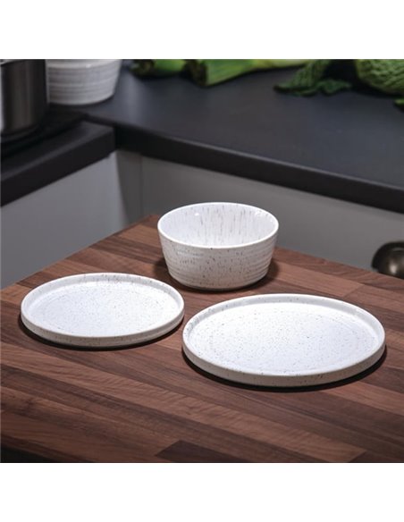 Olympia Cavolo Serve Like A Pro 18-Piece White Speckle Dinner Set