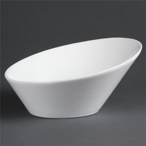 Olympia Whiteware Oval Sloping Bowls 222(W)x246(L)mm (Pack of 3)