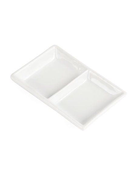 Olympia Whiteware 2 Section Dishes (Pack of 12)