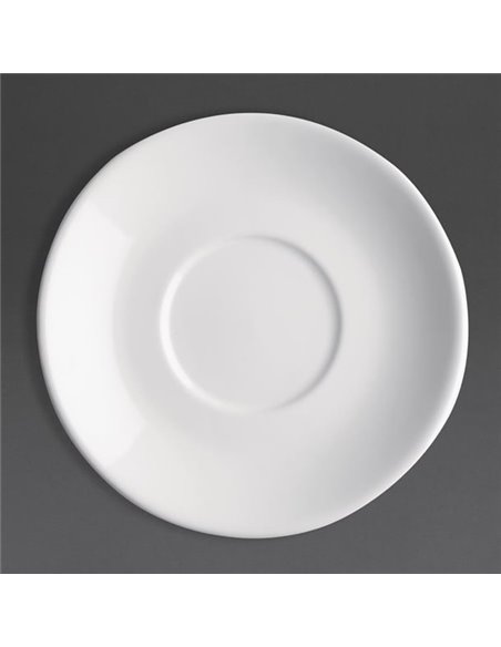 Olympia Cafe White Saucer (Fits FF991) - 135mm 5 3/10" (Box 12)