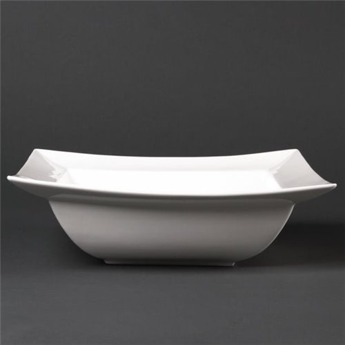 Olympia Lumina Wide Rimmed Square Bowls 260mm (Pack of 3)