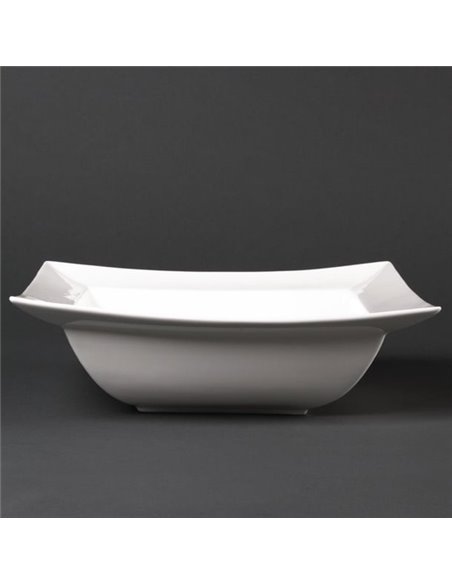 Olympia Lumina Wide Rimmed Square Bowls 260mm (Pack of 3)