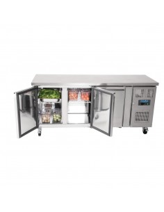 Polar 3 Door Counter Fridge 339 Ltr G378 2