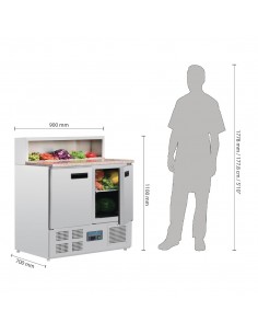 Polar G603 Refrigerated Pizza Prep Counter 288Ltr 2