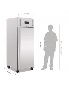 Polar Heavy Duty Single Door Freezer Stainless Steel 650Ltr 2