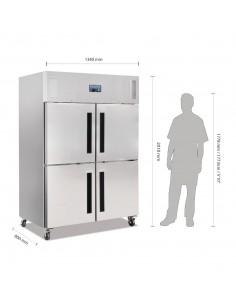 Polar Upright Double Stable Door Gastro Refrigerator 1200Ltr 2