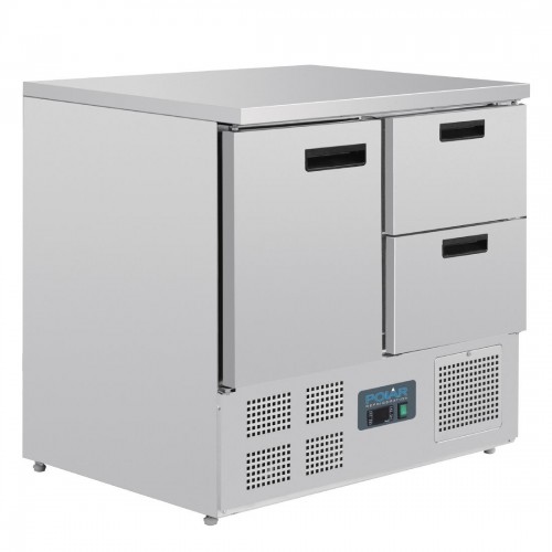 Polar G-Series U637 240 Ltr 1 Door & 2 Drawer Stainless Steel Refrigerated Prep Counter - FREE 24hr Delivery & Unpack