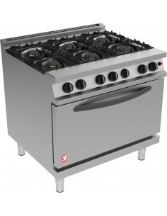 Falcon Dominator Plus 6 Burner Range G3101D Natural Gas with Feet