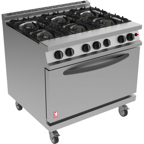 Falcon Dominator Plus 6 Burner Range G3101D with Castors Propane Gas