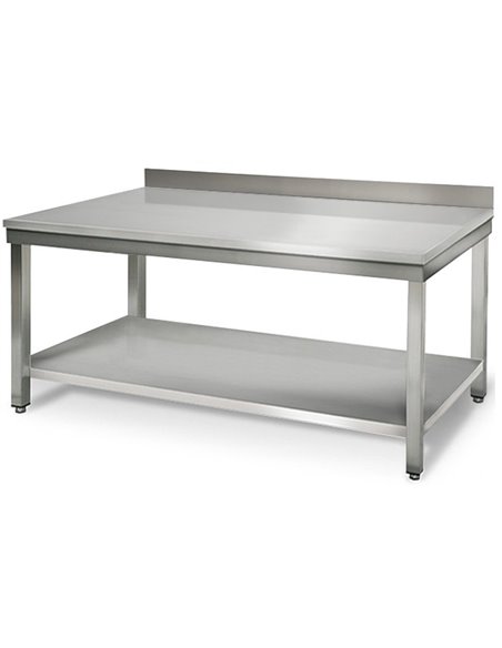 Professional Work table Stainless steel Bottom shelf Upstand 1800x700x900mm | Stalwart DA-THATS187A